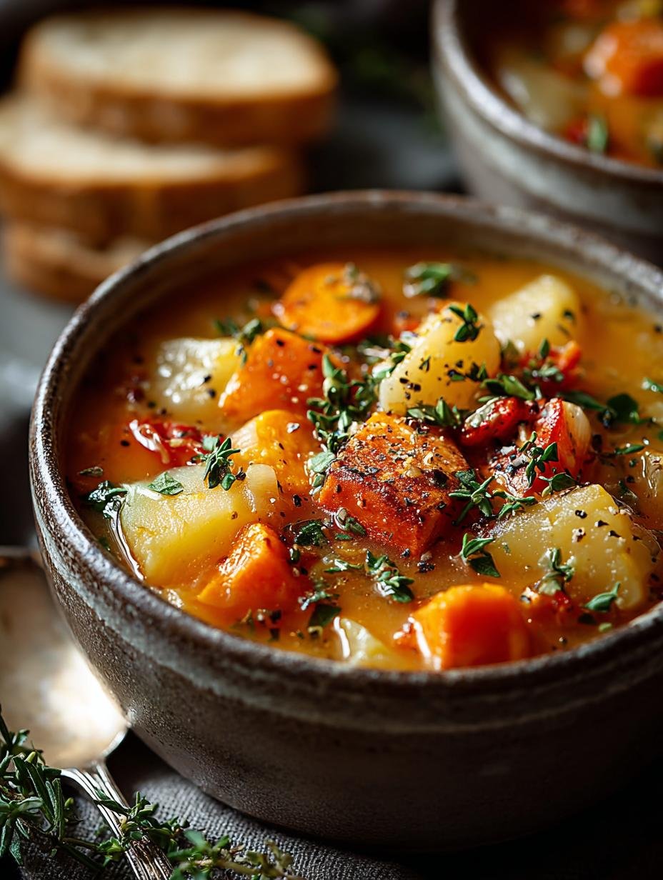 Delicious Roasted Winter Vegetable Soup for Cozy Nights - Roasted Winter Vegetable Soup - main visual representation