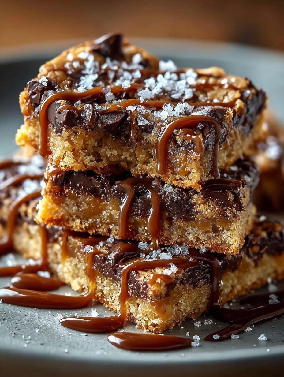 Salted Caramel Chocolate Chip Oat Cookie Bars Recipe - Salted Caramel Chocolate Chip - additional detail