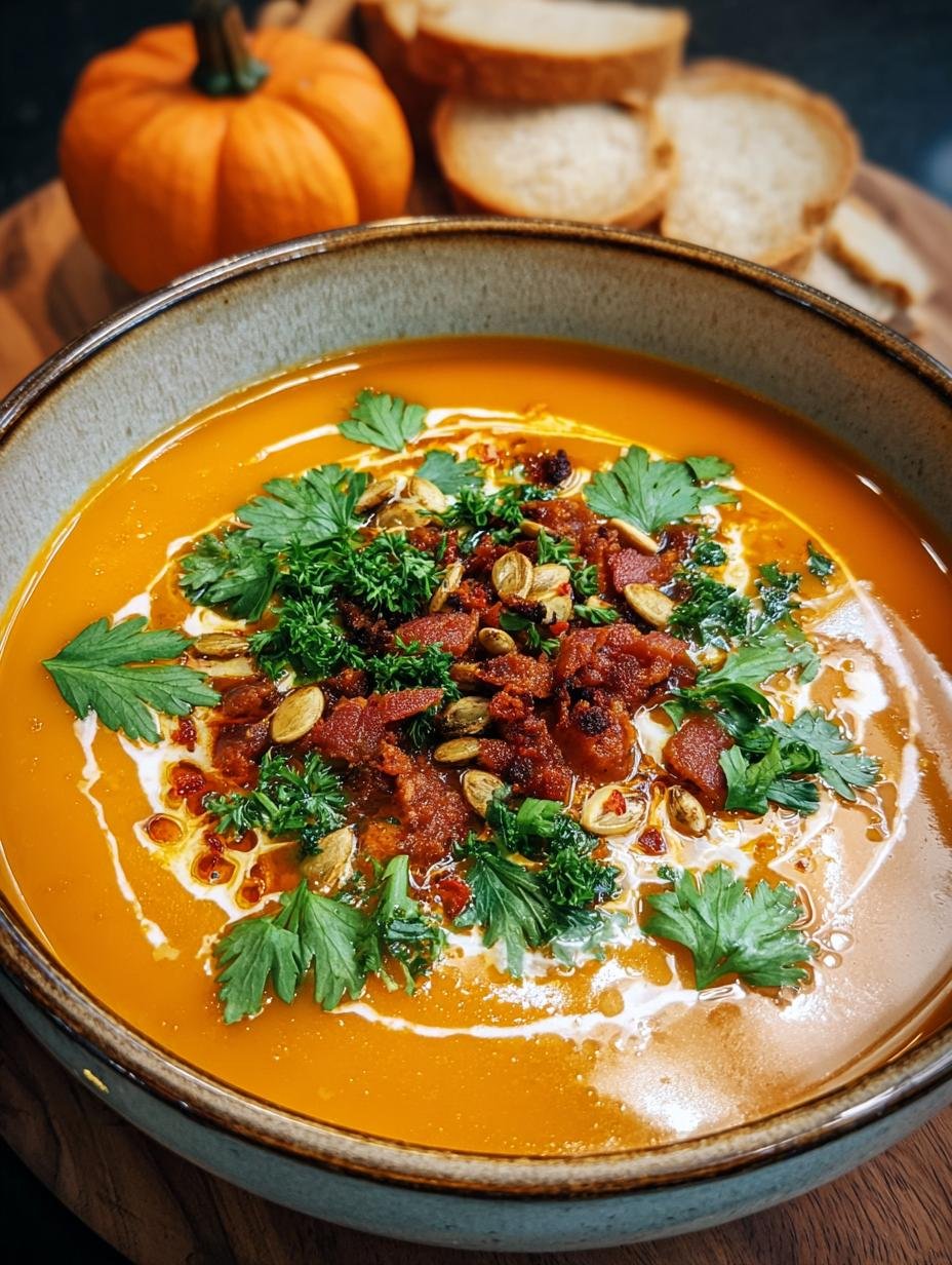 Spicy Chorizo Pumpkin Soup