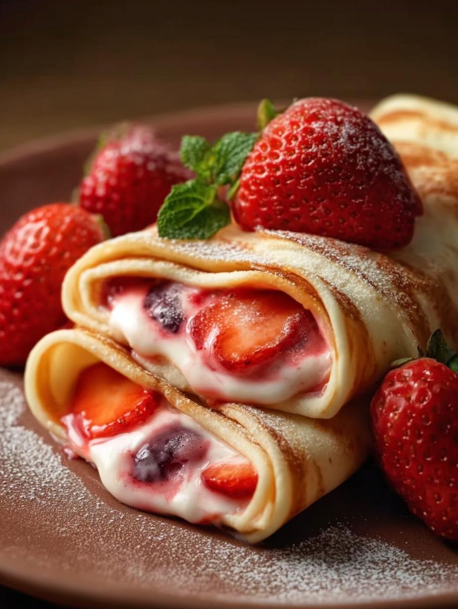 Strawberry Crepe Roll: 1 AMAZING Sweet Treat - Strawberry Crepe Roll You - additional detail