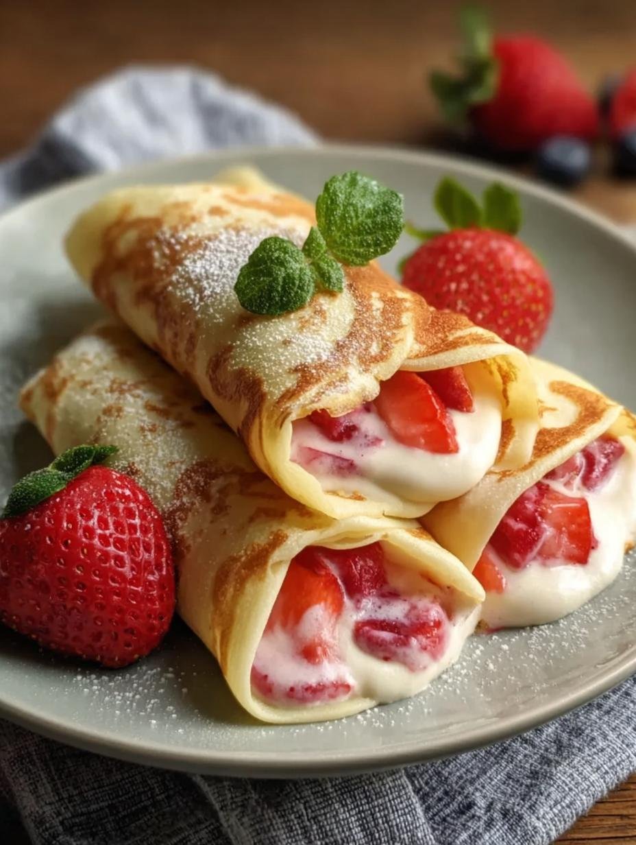 Strawberry Crepe Roll You