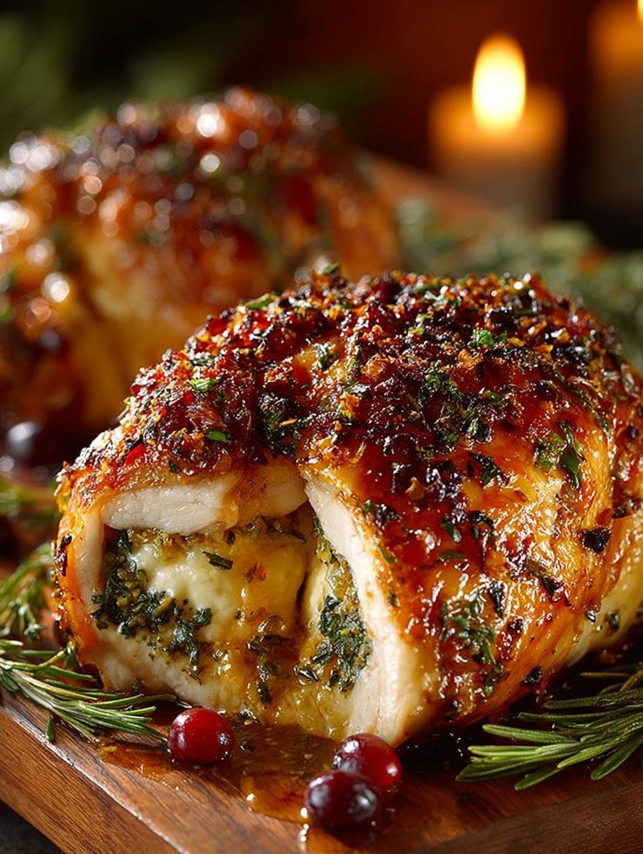 Stuffed Roast Chicken with Cranberries and Apples - Stuffed Roast Chicken with - main visual representation