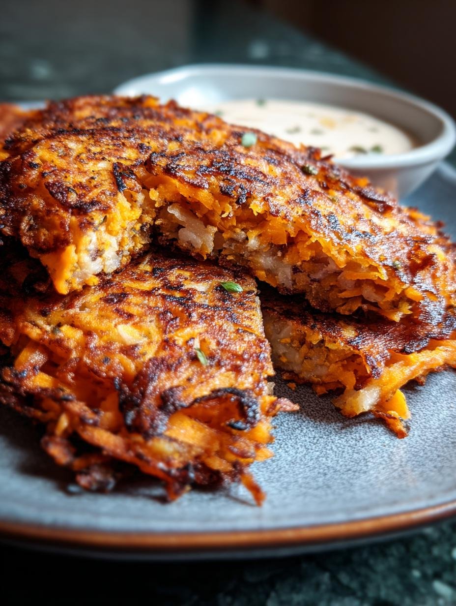 Crispy Sweet Potato Hash Browns: 1 Amazing Recipe 2 Crispy Sweet Potato Hash Browns - Golden brown sweet potato hash browns on a baking sheet