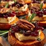 Sweet Potato Rounds with Brie, Cranberry & Pecans Delight 3 Sweet Potato Rounds with