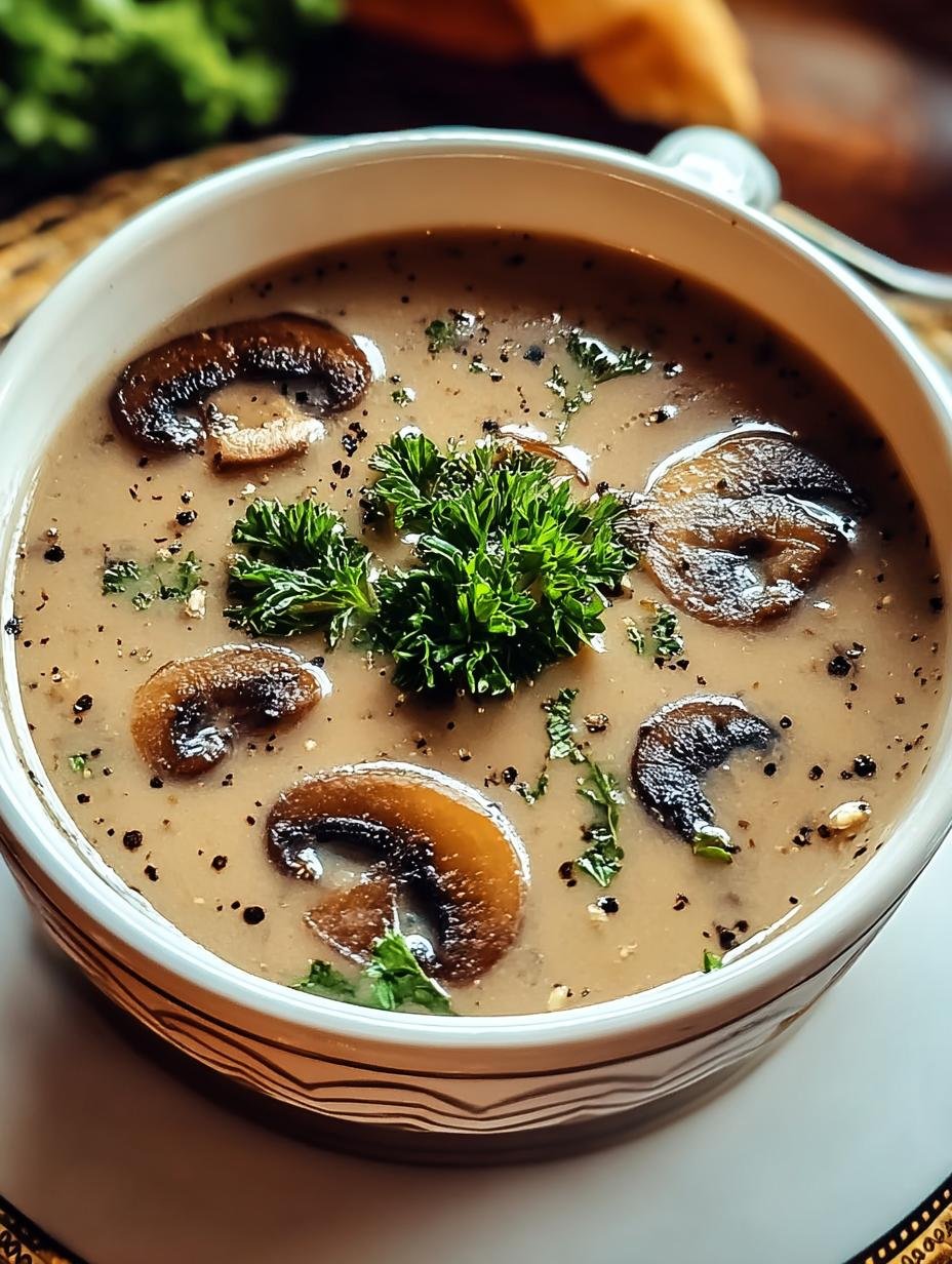 Velvety Mushroom Soup Wonderful