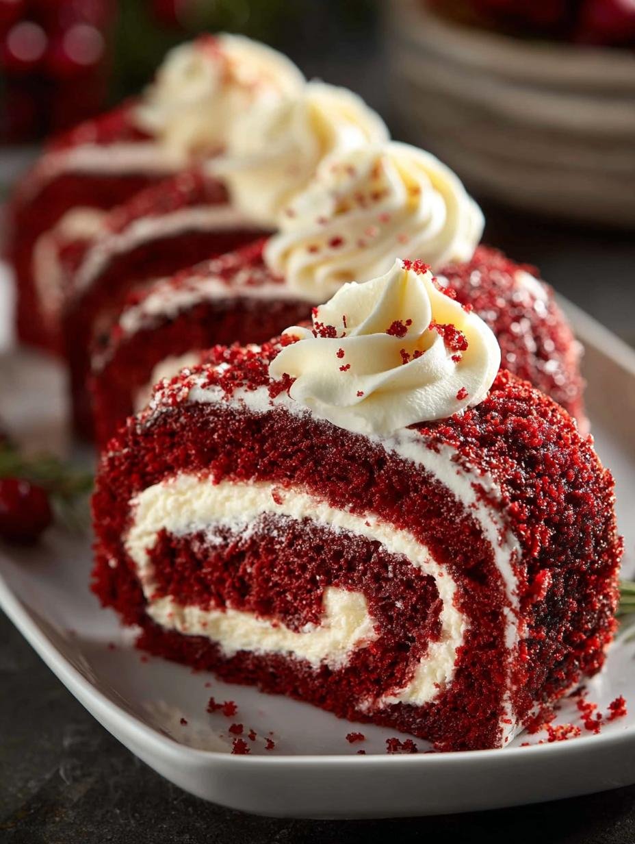Delicious Christmas Red Velvet Cake Roll Recipe 1 Delicious Christmas Red Velvet Cake Roll Recipe - Christmas Red Velvet Cake - main visual representation