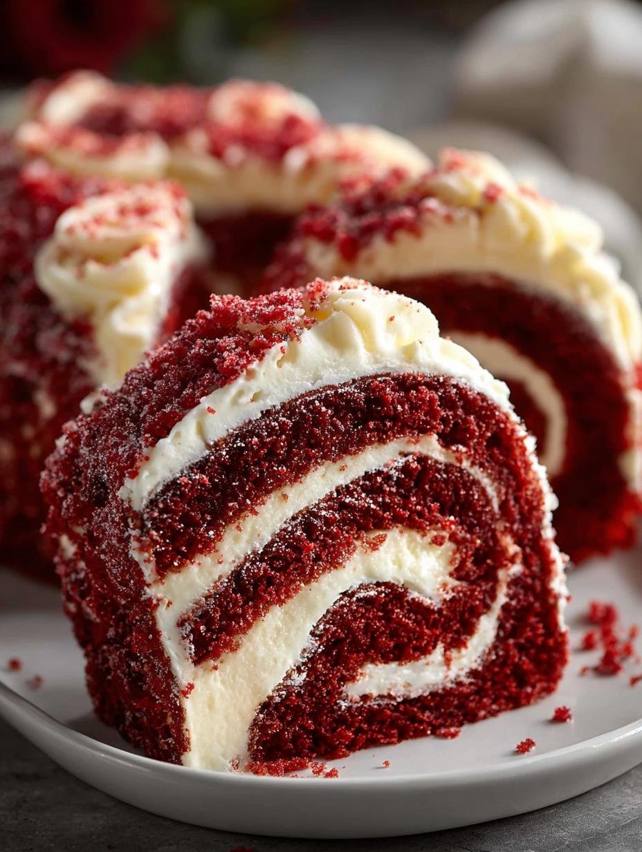 Delicious Christmas Red Velvet Cake Roll Recipe 2 Delicious Christmas Red Velvet Cake Roll Recipe - Christmas Red Velvet Cake - additional detail