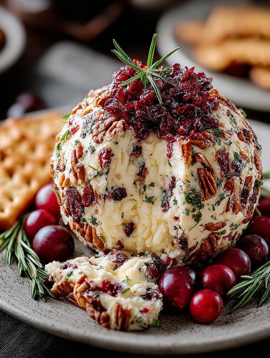 Cranberry Pecan Cheese Ball: 5 Reasons to Love This Appetizer - Cranberry Pecan Cheese Ball - additional detail