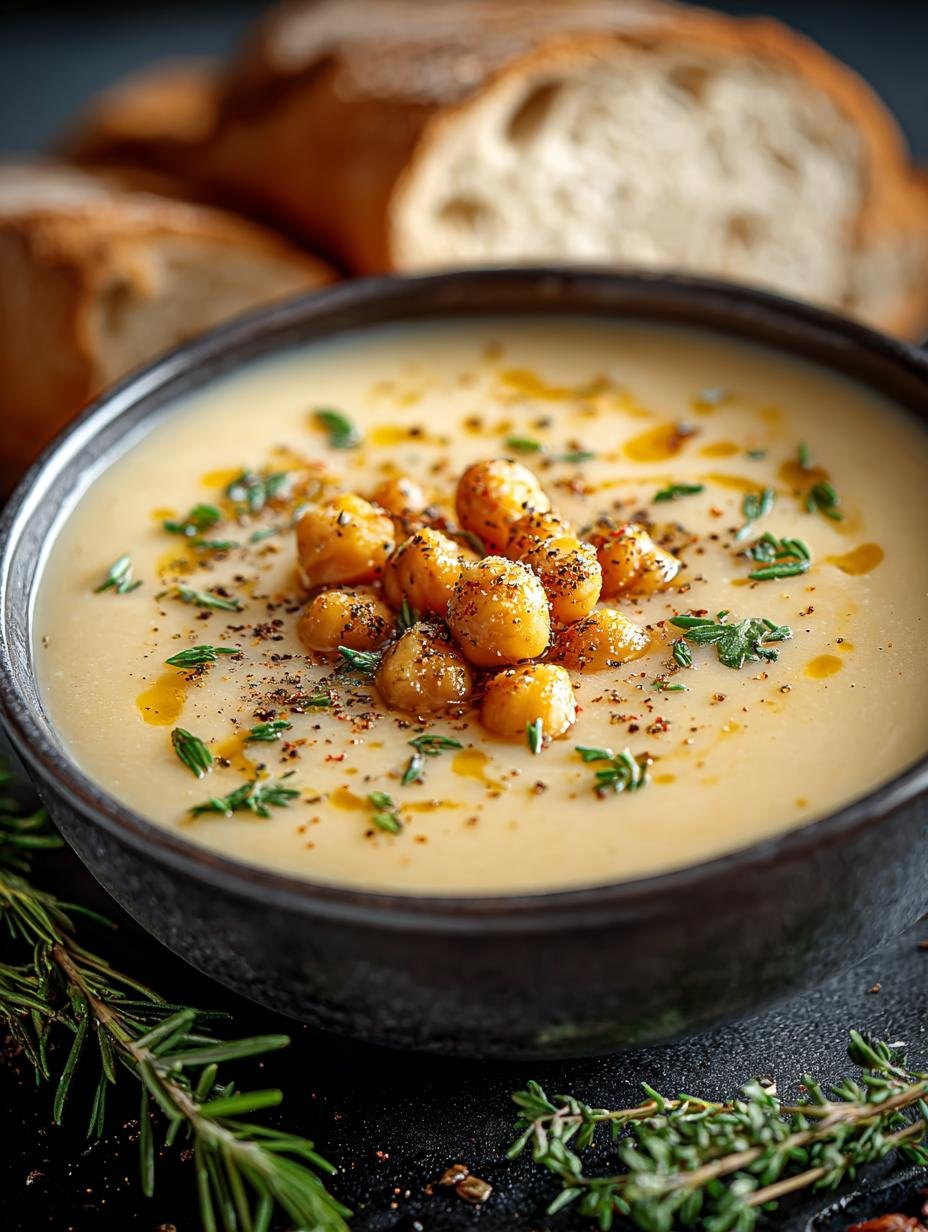 Creamy Garlic Chickpea Soup: 5 Steps to Comfort Food Bliss - Creamy Garlic Chickpea Soup - main visual representation