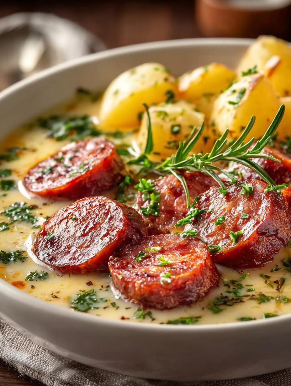 Creamy Smoked Kielbasa Potato