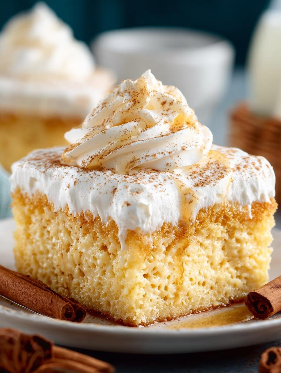 Eggnog Tres Leches Cake: 12 Holiday Delightful Slices 1 Eggnog Tres Leches Cake: 12 Holiday Delightful Slices - Eggnog Tres Leches Cake - main visual representation