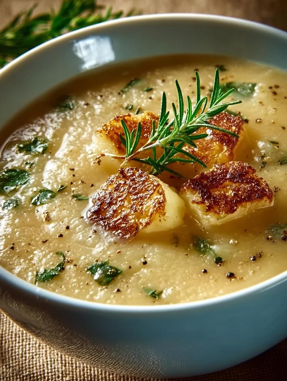 Garlic Herb Potato Soup