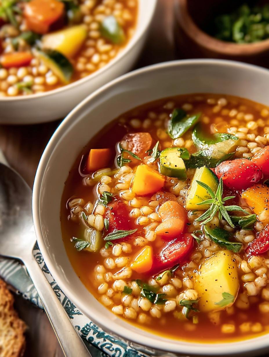 Hearty Vegetable Barley Soup: 6 Cozy Ingredients 2 Hearty Vegetable Barley Soup: 6 Cozy Ingredients - Hearty Vegetable Barley Soup - additional detail
