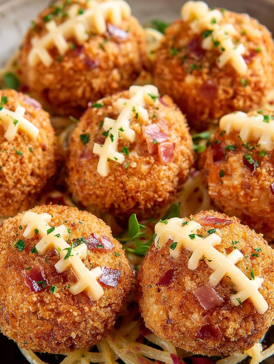 Mini Football Cheese Balls