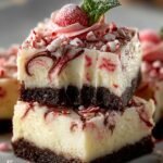 Peppermint Swirl Cheesecake Bars