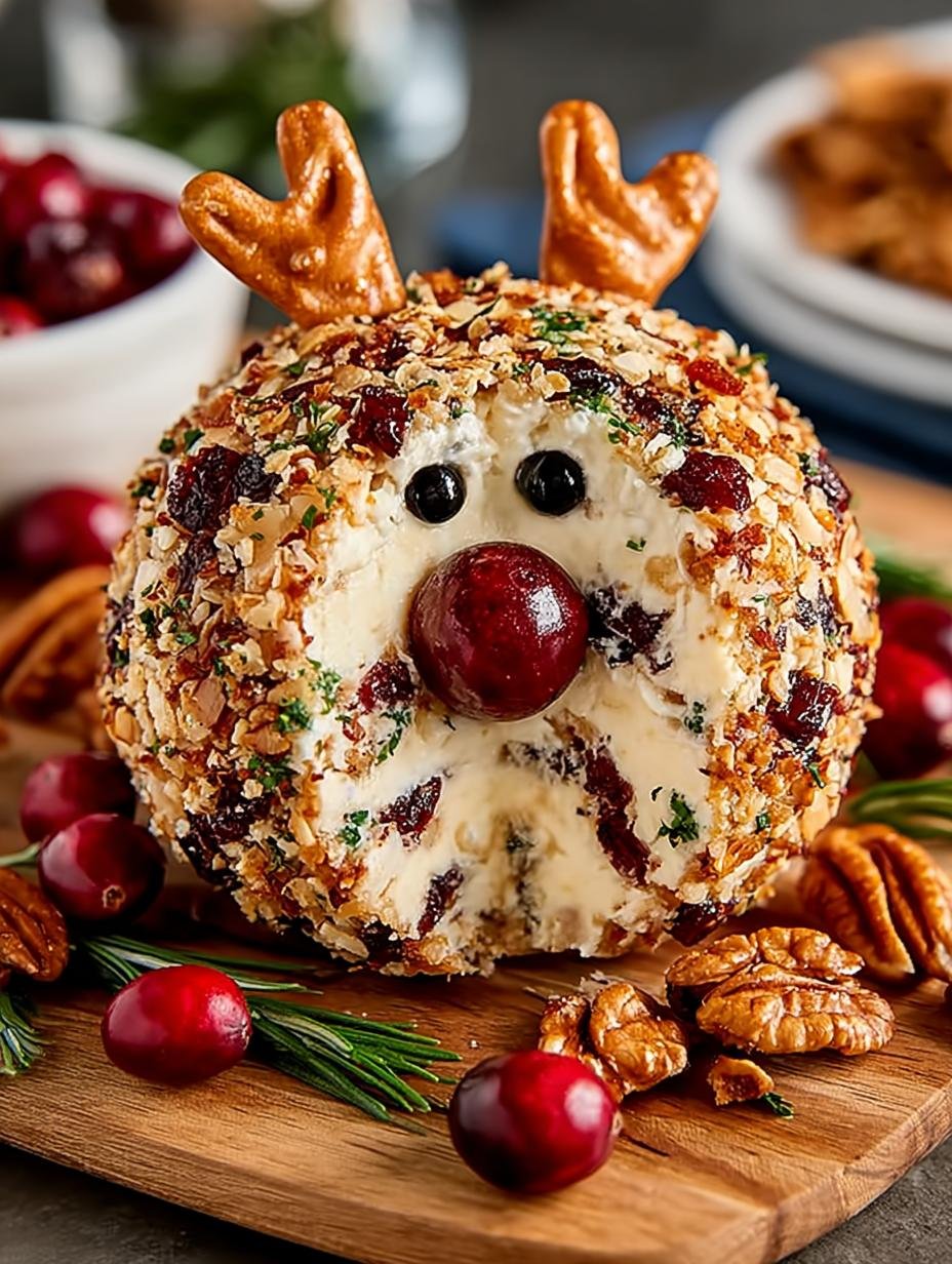 Delicious Reindeer Cheese Ball for Holiday Cheer 1 Delicious Reindeer Cheese Ball for Holiday Cheer - Reindeer Cheese Ball - main visual representation