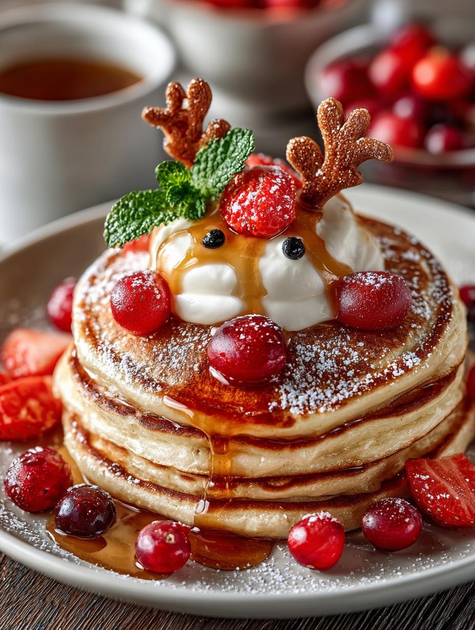 Reindeer Pancake Breakfast Stacks for a Magical Morning 2 Reindeer Pancake Breakfast Stacks for a Magical Morning - Reindeer Pancake Breakfast Stacks - additional detail