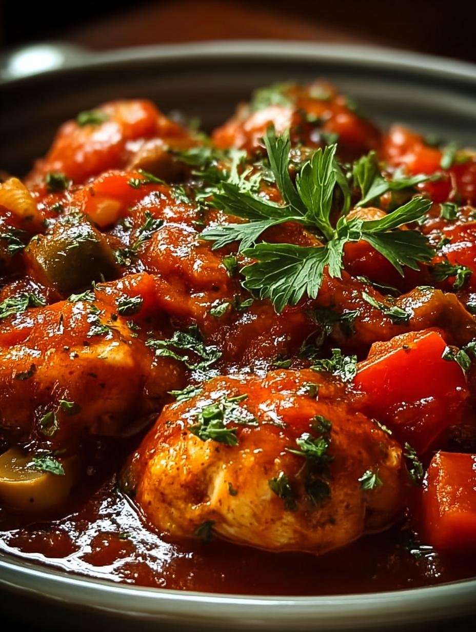 Slow Cooker Chicken Cacciatore: 7 Steps to Comforting Bliss - Slow Cooker Chicken Cacciatore - main visual representation