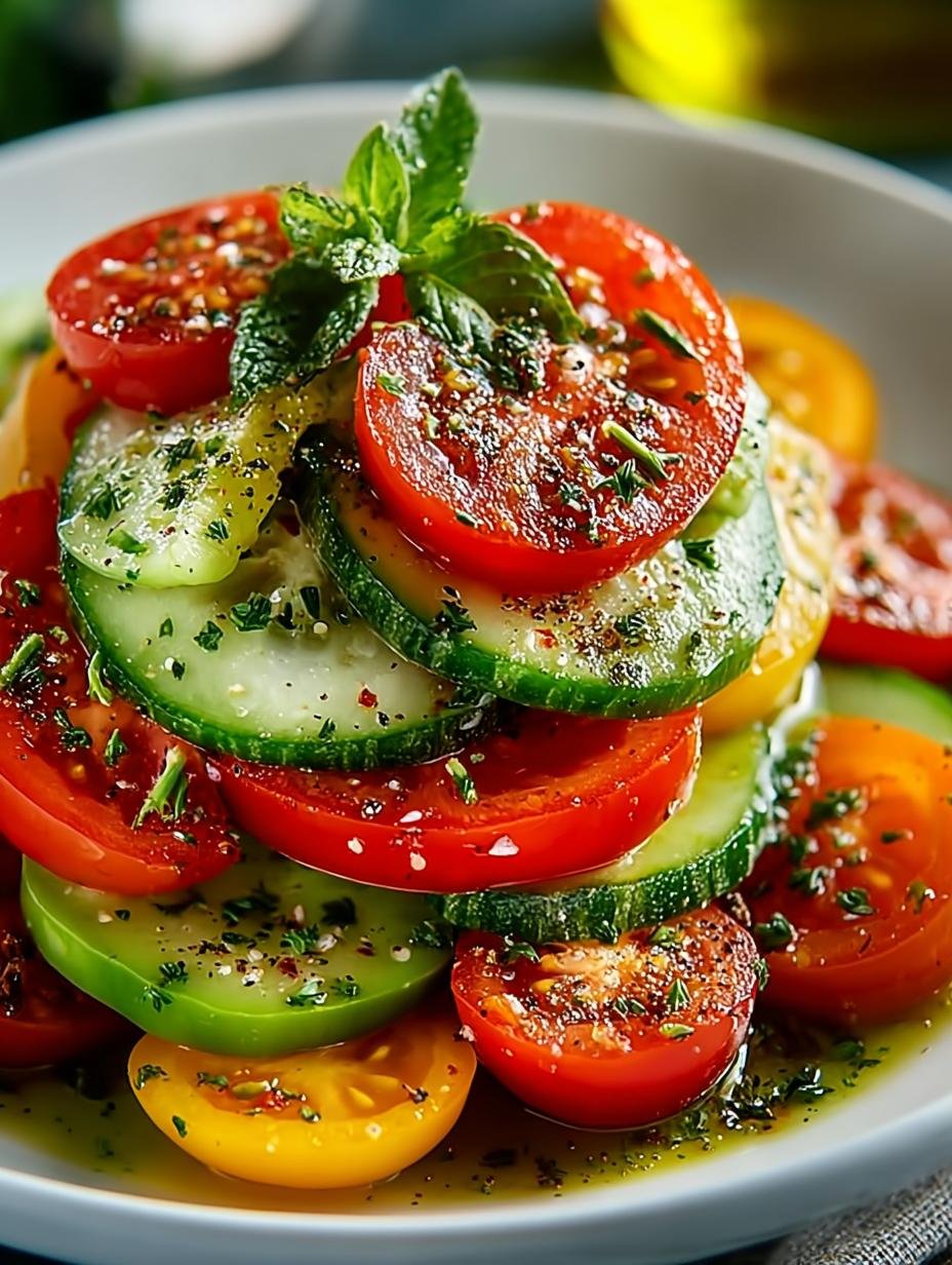Tomato Cucumber Avocado Salad