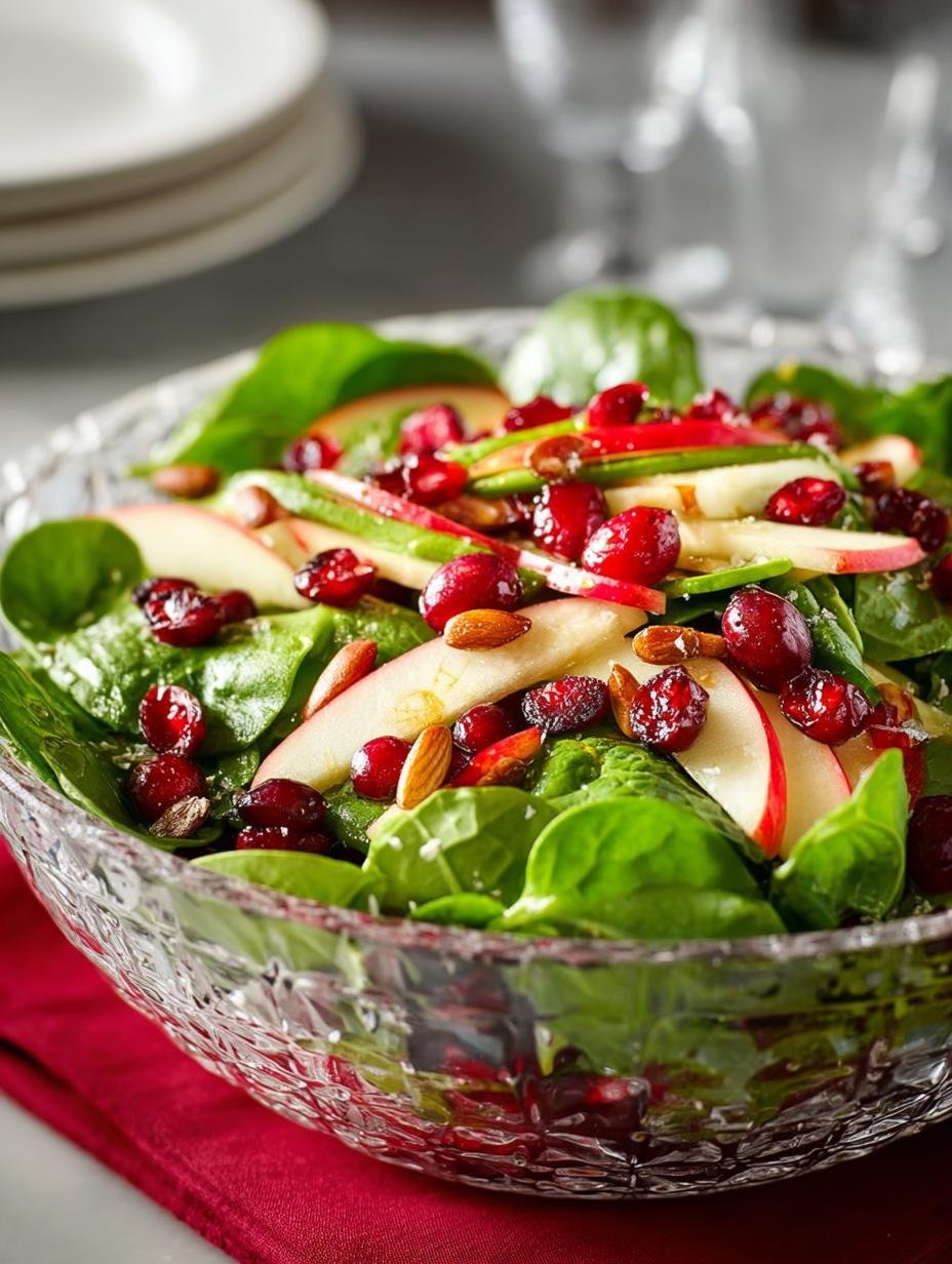 Apple Cranberry Spinach Salad: 5 Reasons to Love It 2 Apple Cranberry Spinach Salad: 5 Reasons to Love It - Apple Cranberry Spinach Salad - additional detail