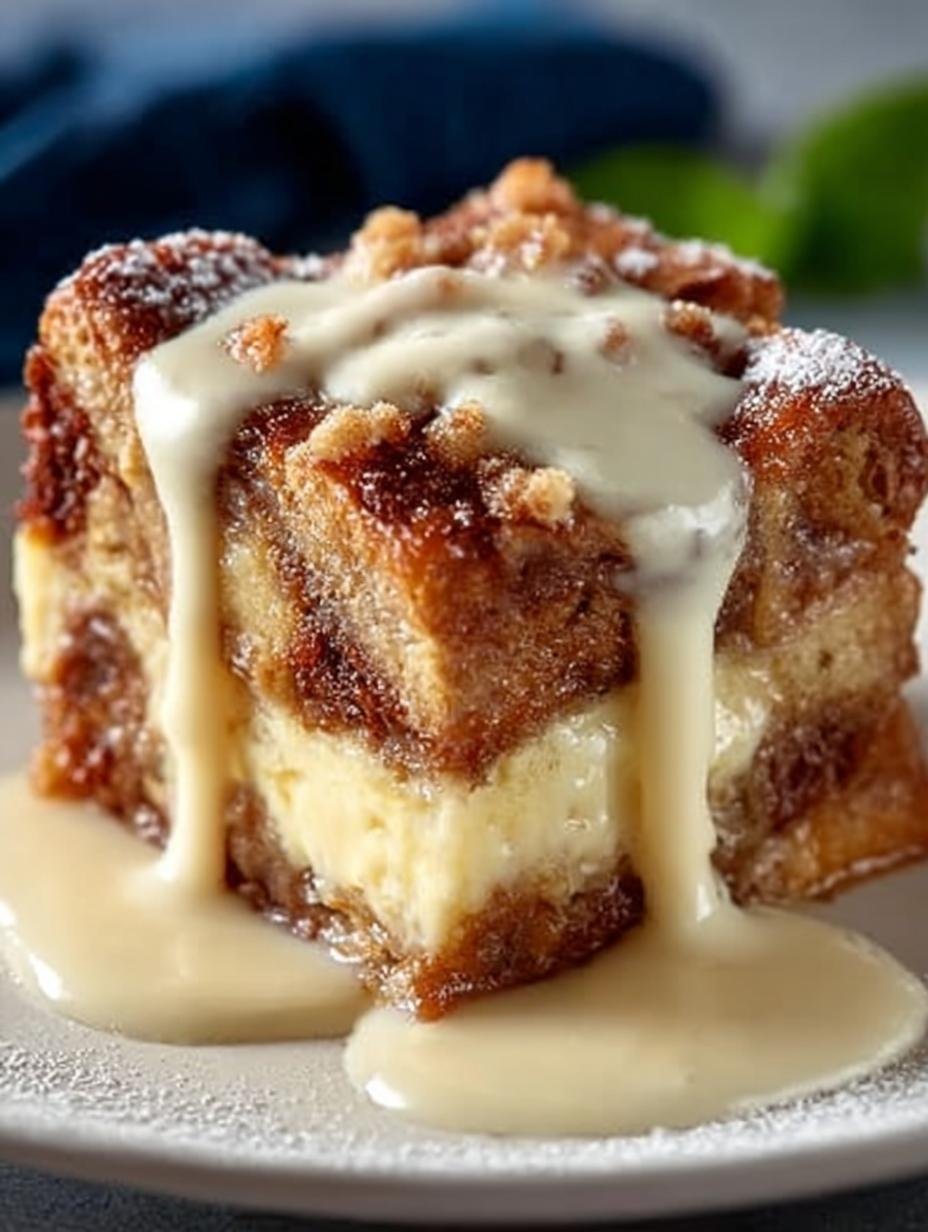 Bread Pudding with Warm Vanilla Sauce: A Comforting Classic - Bread Pudding with Warm - main visual representation