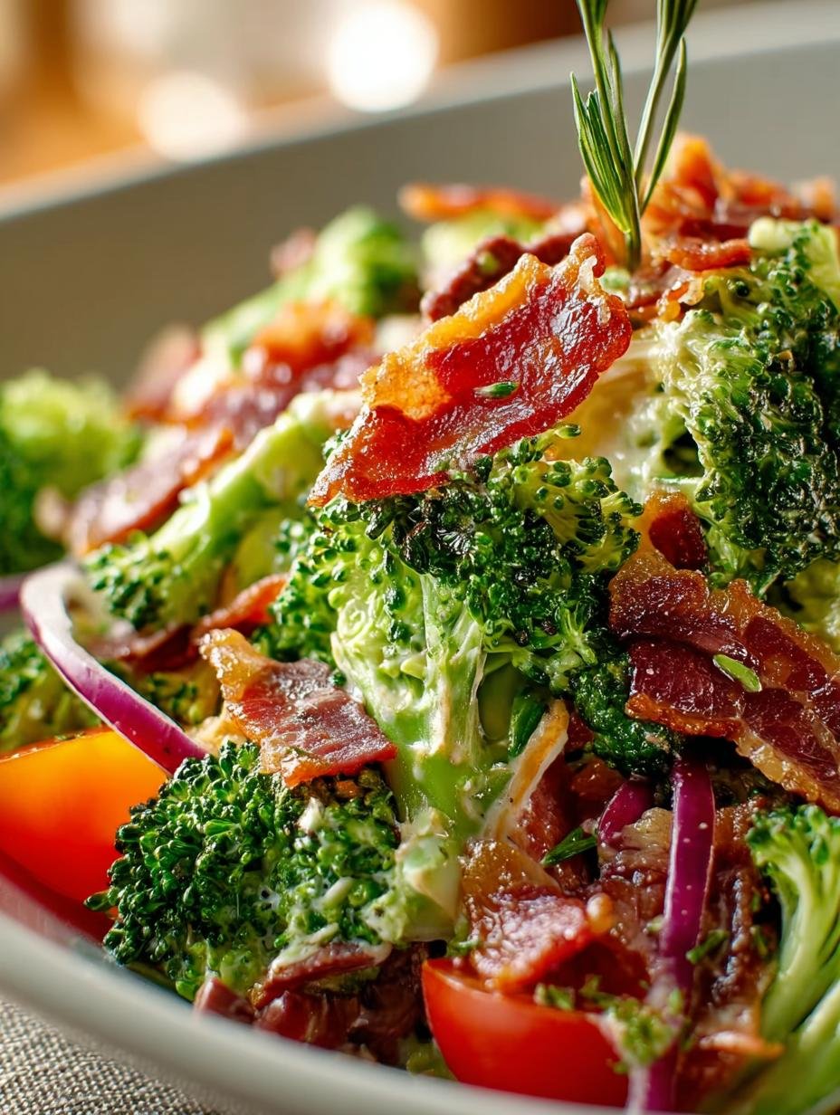 Broccoli Beef Bacon Salad