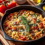 Cheesy Baked Orzo with