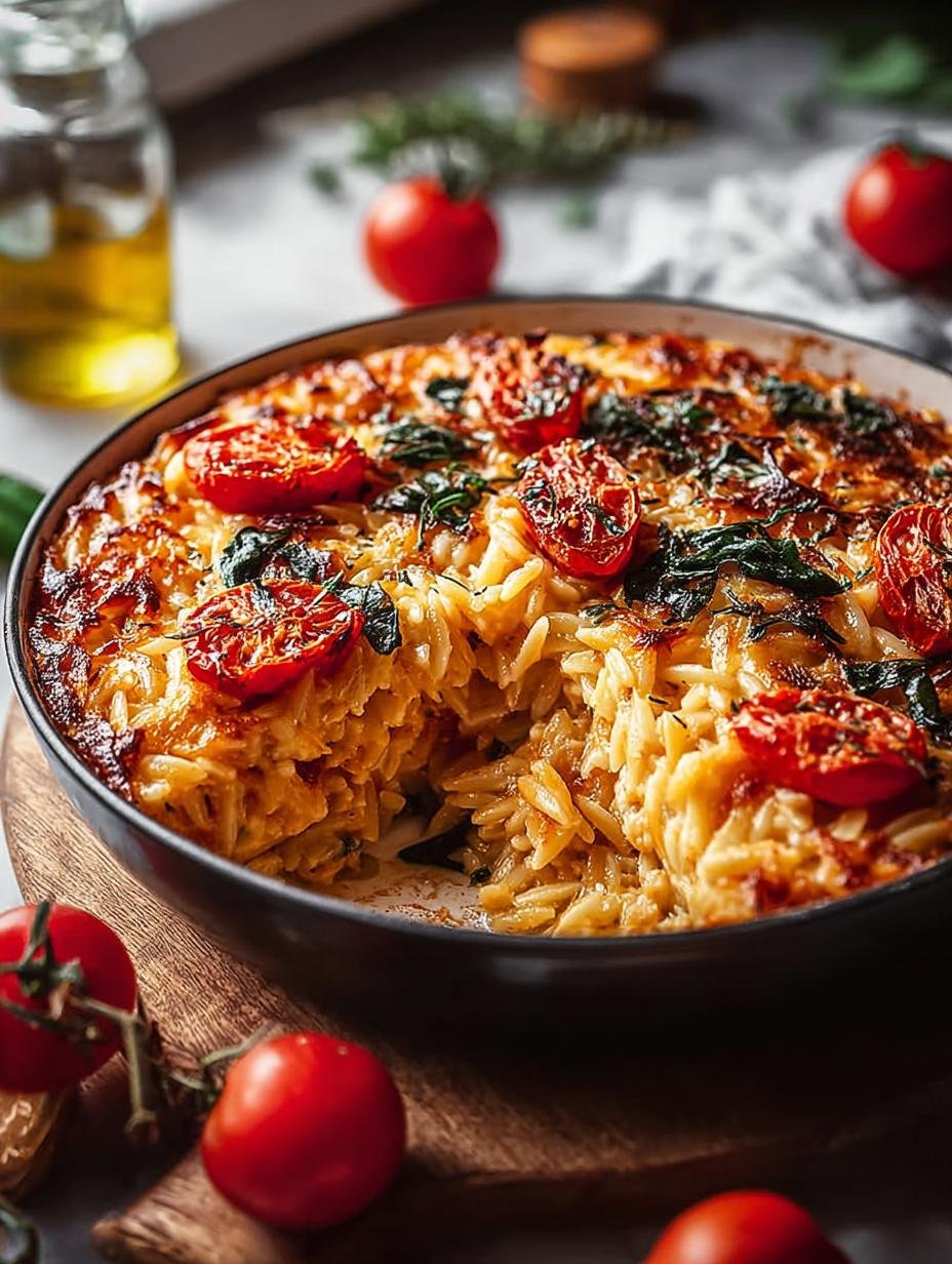 Cheesy Baked Orzo with Vegetables: 5 Comforting Steps - Cheesy Baked Orzo with - additional detail
