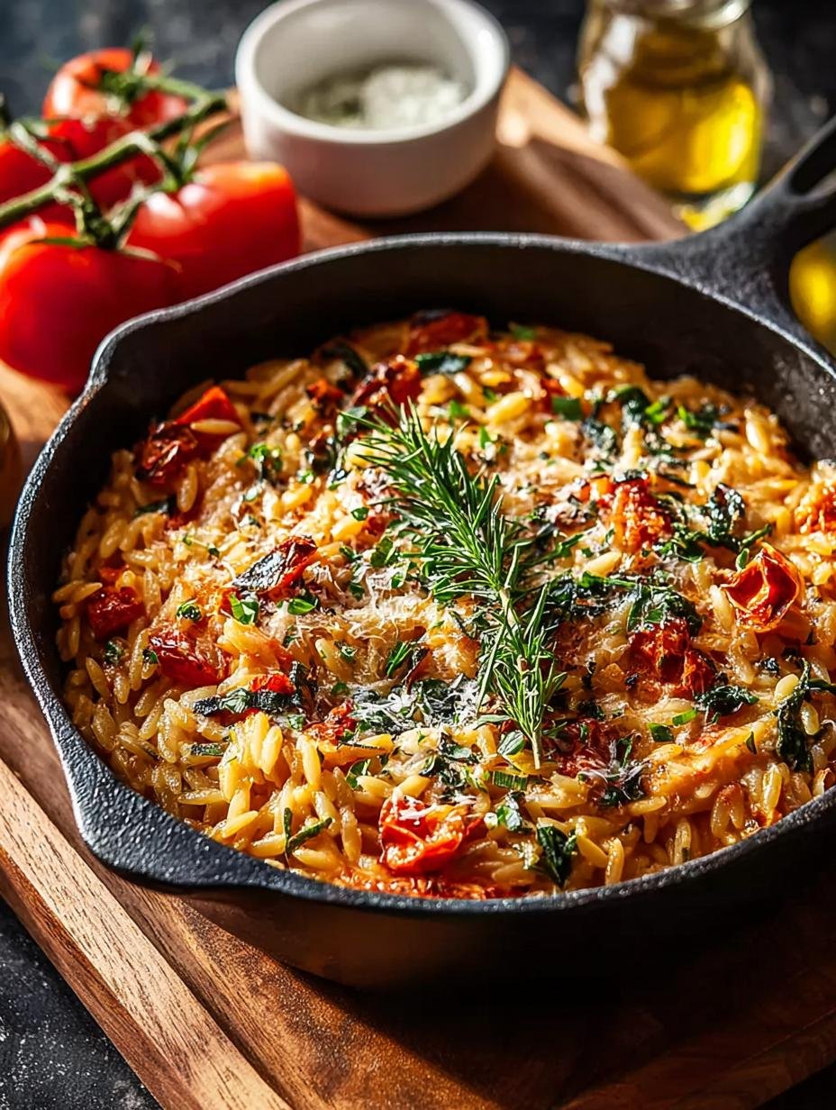 Cheesy Baked Orzo with