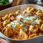 Cheesy Taco Tortellini Bake