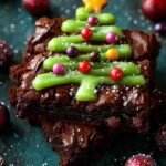 Christmas Tree Brownies with