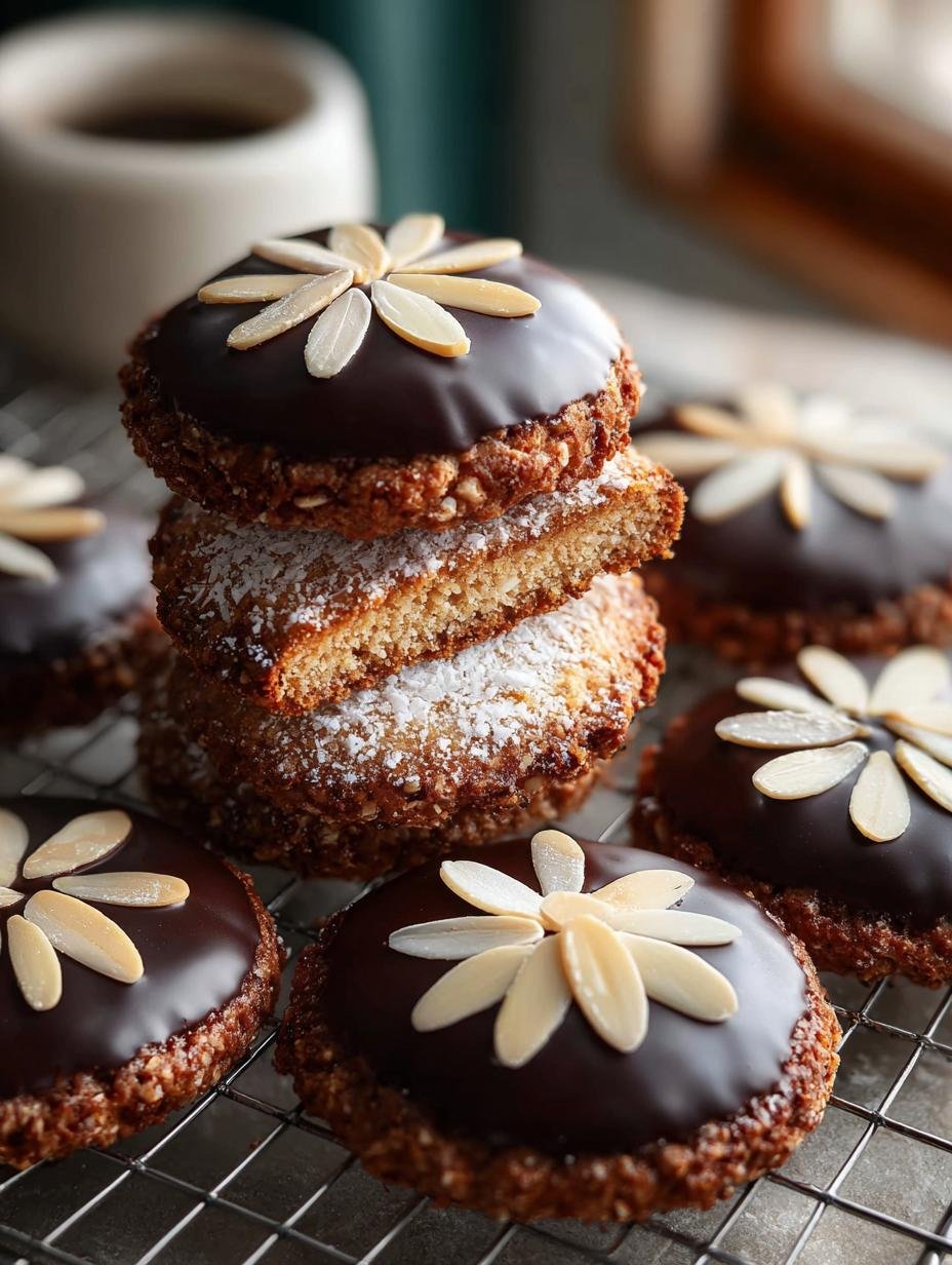 German Lebkuchen Cookies with Chocolate Glaze Recipe - German Lebkuchen Cookies with - main visual representation