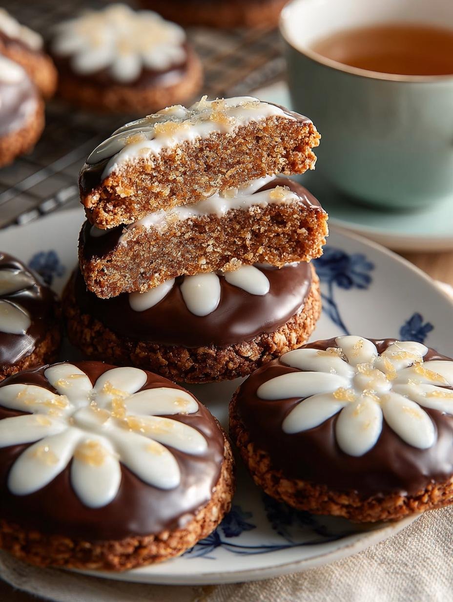 German Lebkuchen Cookies with Chocolate Glaze Recipe - German Lebkuchen Cookies with - additional detail