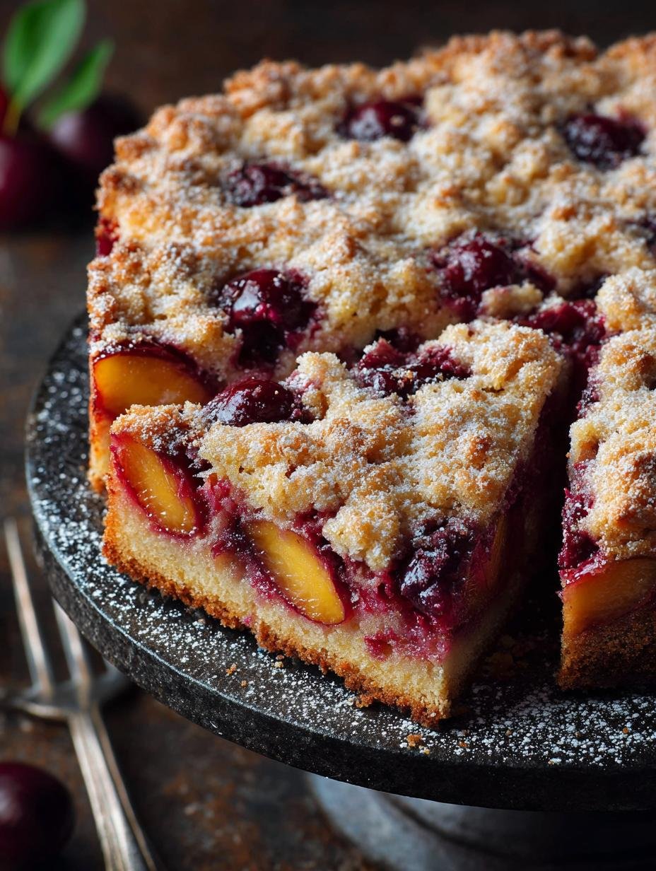 German Plum Cake with Streusel: A Traditional Delight 2 German Plum Cake with Streusel: A Traditional Delight - German Plum Cake with - additional detail