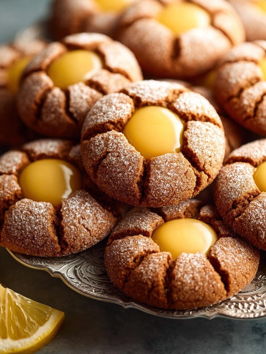 Gingerbread Crinkle Cookies