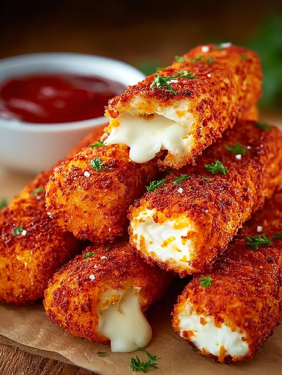Hot Cheeto Mozzarella Sticks