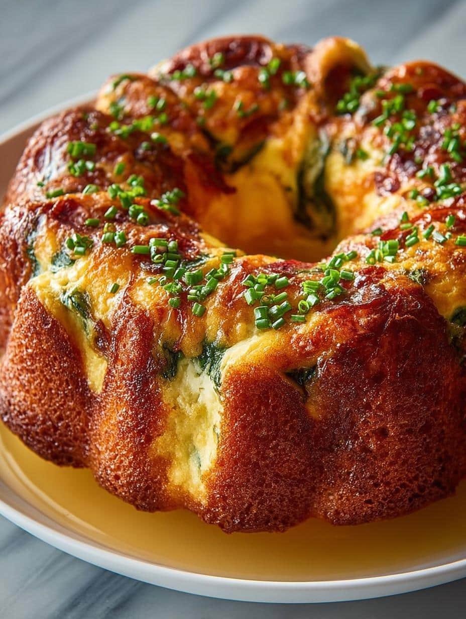 Ham Spinach Breakfast Bundt
