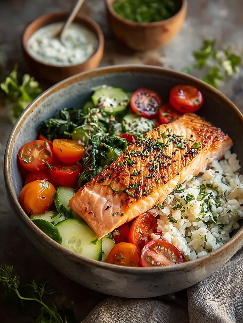 Mediterranean Salmon Bowls
