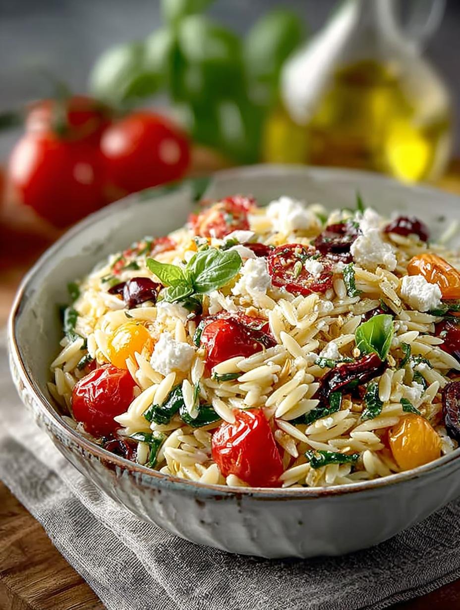 Delicious Orzo Pasta Salad with Feta and Tomatoes 2 Delicious Orzo Pasta Salad with Feta and Tomatoes - Orzo Pasta Salad with - additional detail