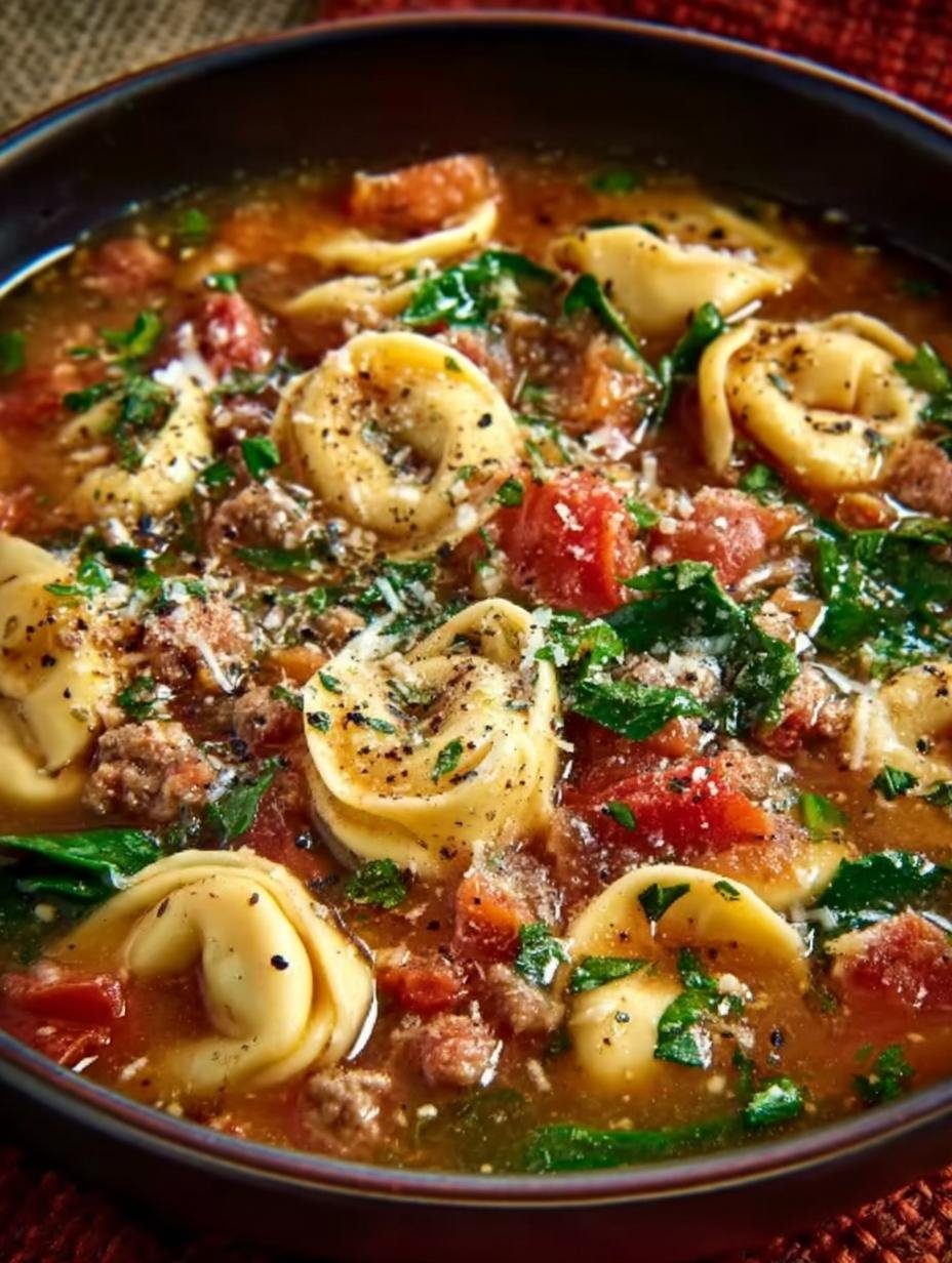 Sausage Tortellini Soup: 7 Reasons to Love This Comfort Food - Sausage Tortellini Soup - additional detail