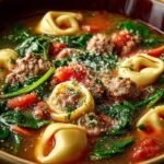Sausage Tortellini Soup with