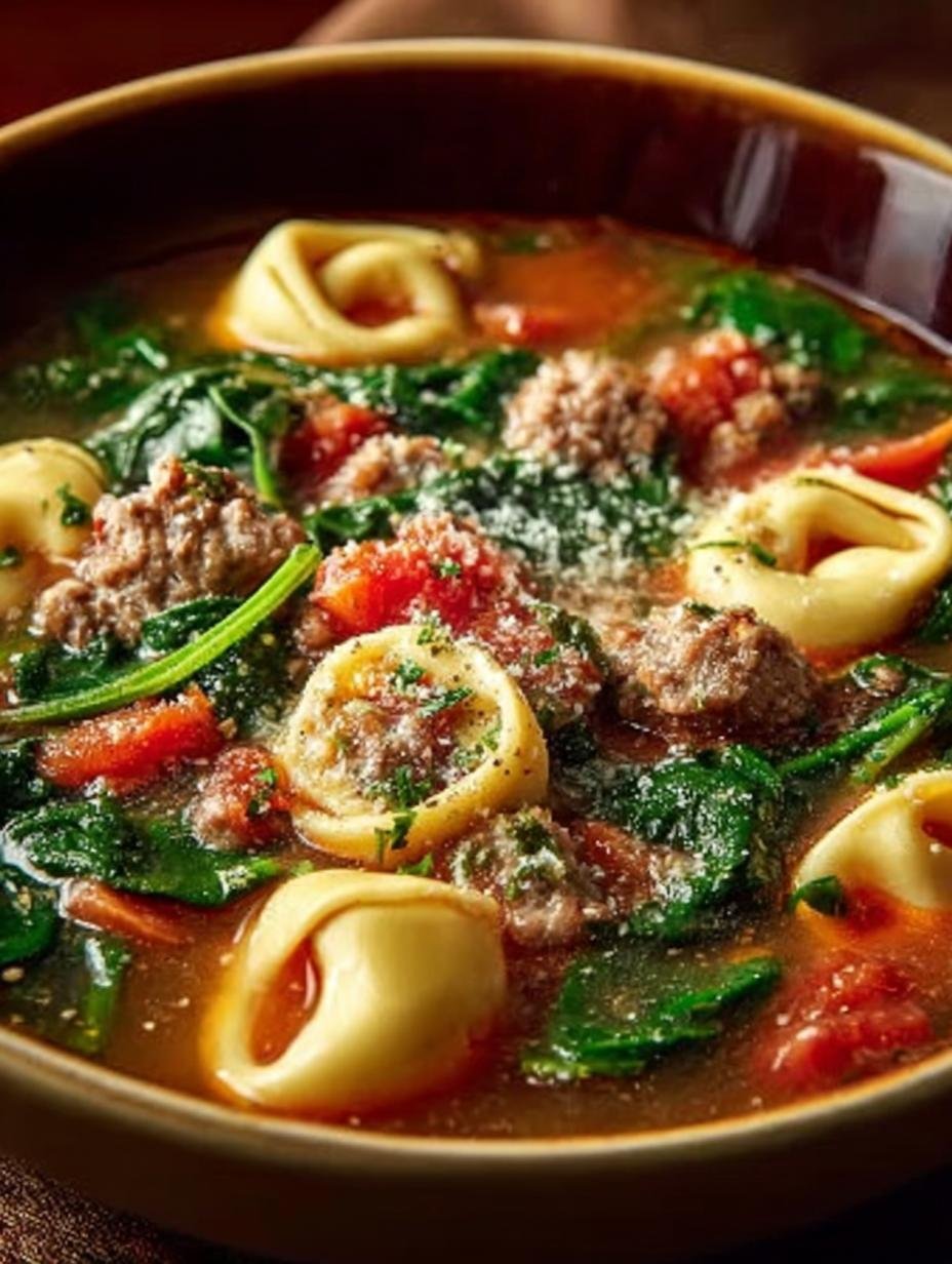 Sausage Tortellini Soup with
