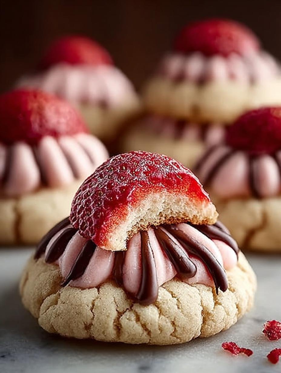 Strawberry Kiss Cookies