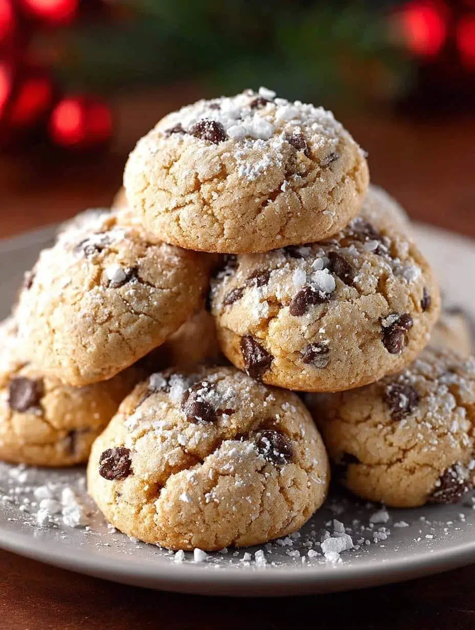 Freshly baked chocolate chip cookies on a cooling rack