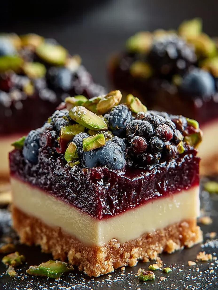 Indulge in 5 Irresistible Blackberry Pistachio Dream Bars 1 Indulge in 5 Irresistible Blackberry Pistachio Dream Bars - Blackberry Pistachio Dream Bars - main visual representation