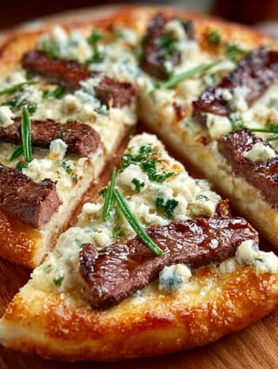 Blue Cheese Steak Pizza: The Ultimate Flavor Explosion 1 Blue Cheese Steak Pizza: The Ultimate Flavor Explosion - Blue Cheese Steak Pizza - main visual representation