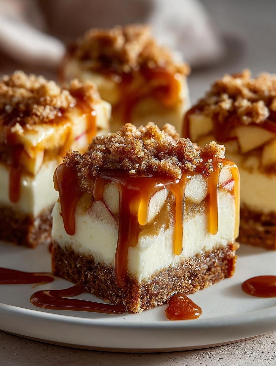 Delicious Caramel Apple Cheesecake Bars for Fall 2 Delicious Caramel Apple Cheesecake Bars for Fall - Caramel Apple Cheesecake Bars - additional detail