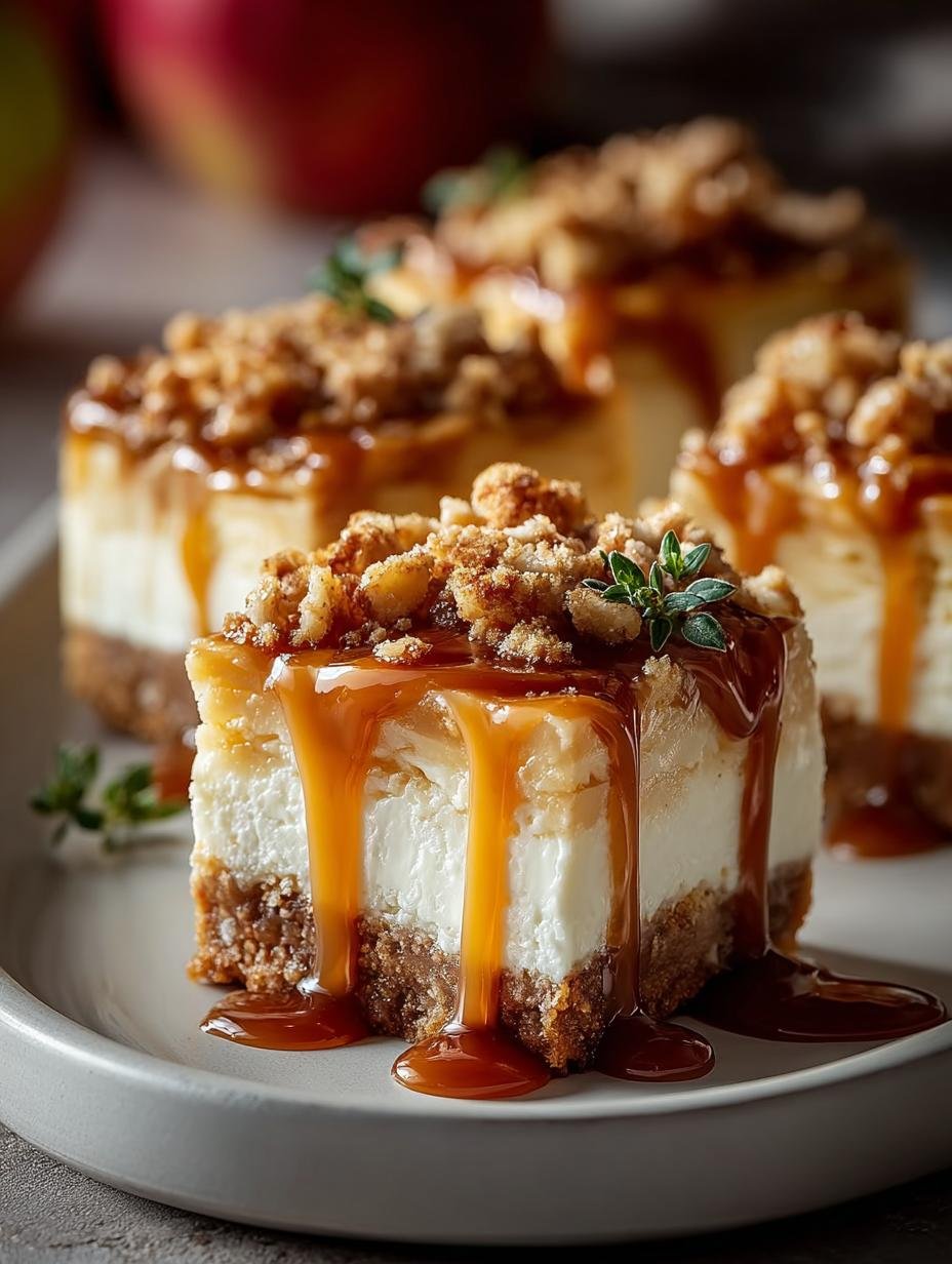 Caramel Apple Cheesecake Bars