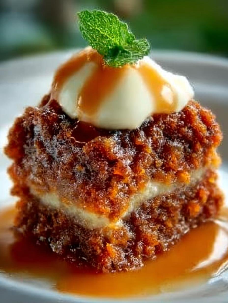 Carrot Pudding with Brown Sugar Sauce: A Delightful Dessert 2 Carrot Pudding with Brown Sugar Sauce: A Delightful Dessert - Carrot Pudding with Brown - additional detail