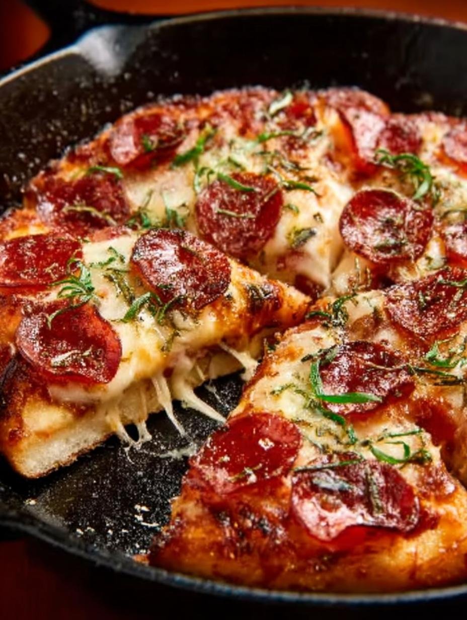 Cast Iron Skillet Pizza: 5 Simple Steps to Perfection 2 Cast Iron Skillet Pizza: 5 Simple Steps to Perfection - Cast Iron Skillet Pizza - additional detail